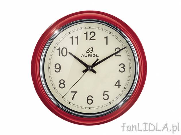 Zegar ścienny Retro Auriol, cena 29,99 PLN za 1 szt. 
- z wysokiej jakości mechanizmem ...