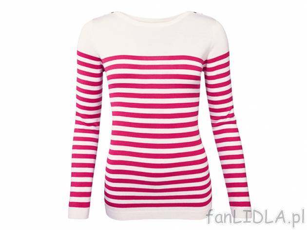 Sweter z ozdobnymi detalami Esmara, cena 34,99 PLN za 1 szt. 
- 4 kolory 
- materiał: ...