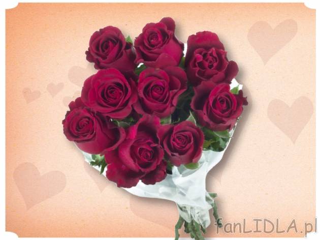 Róże , cena 19,99 PLN za bukiet 
-      Wysokość min. 50 cm