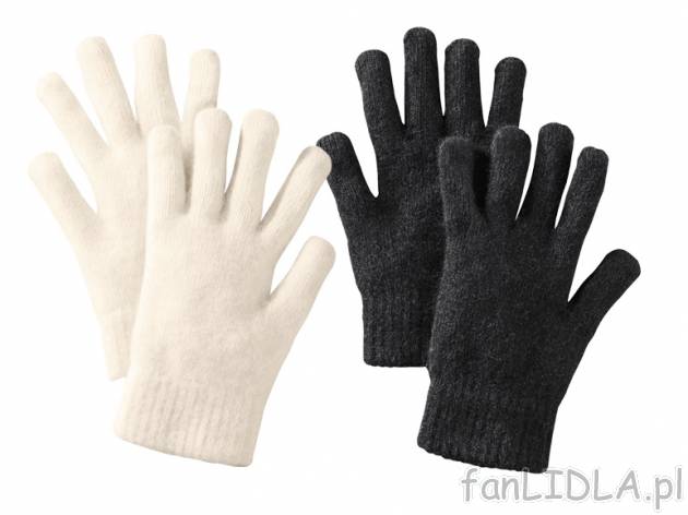 Damskie rękawiczki z angorą , cena 19,99 PLN za 1 para 
- dobrze dopasowane dzięki ...