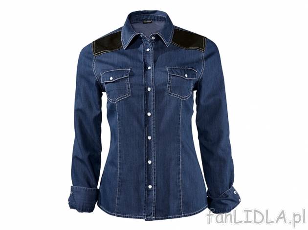 Koszula jeansowa Esmara, cena 39,99 PLN za 1 szt. 
- 100% bawełna 
- 3 wzory do ...