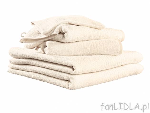 Zestaw 4 ręczników z 2 myjkami Miomare, cena 49,99 PLN za 1 opak. 
- miękkie ...
