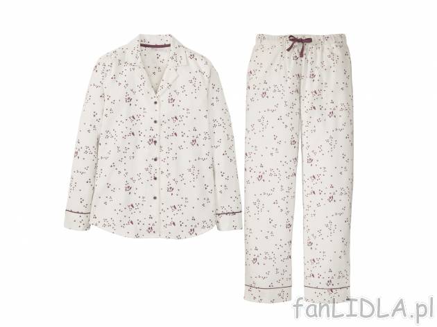 Piżama damska z flaneli , cena 39,99 PLN 
- rozmiary: S-L
- 100% bawełny
- ...