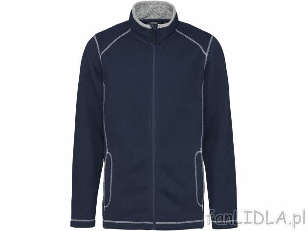 Bluza polarowa, męska , cena 44,99 PLN. Bluza o sportowym wyglądzie, zapinana ...