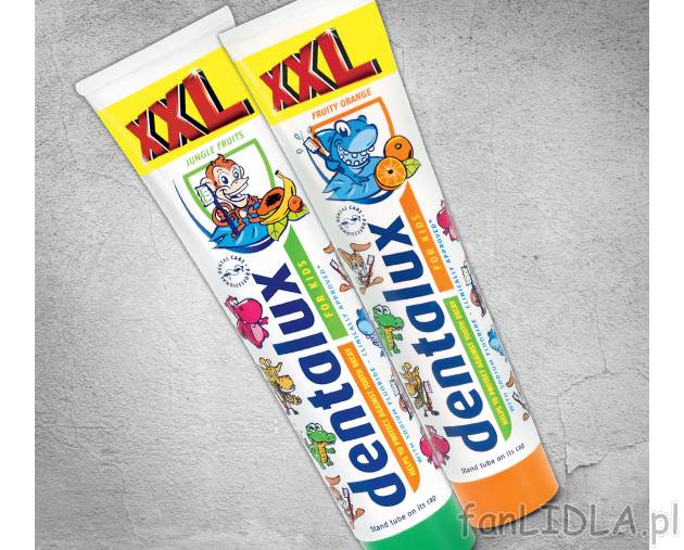 Pasta do zębów dla dzieci , cena 2,69 PLN za 125 ml/1 opak. 
- Do wyboru: o smaku ...