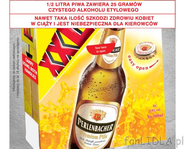 Piwo Perlenbacher , cena 15,99 PLN za 8x500 ml/1 opak. 
- Informujemy, że osobom ...