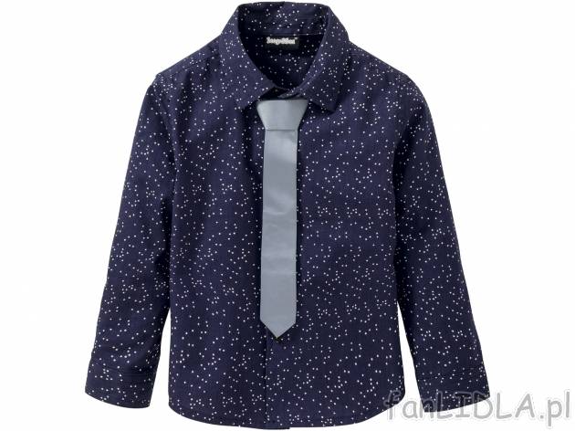 Chłopięca koszula z krawatem , cena 24,99 PLN 
- rozmiary: 92-116
- krawat z ...