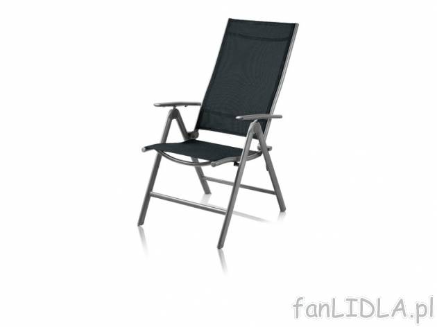 Aluminiowy fotel składany Florabest, cena 149,00 PLN za 1 szt. 
- wytrzymały i ...