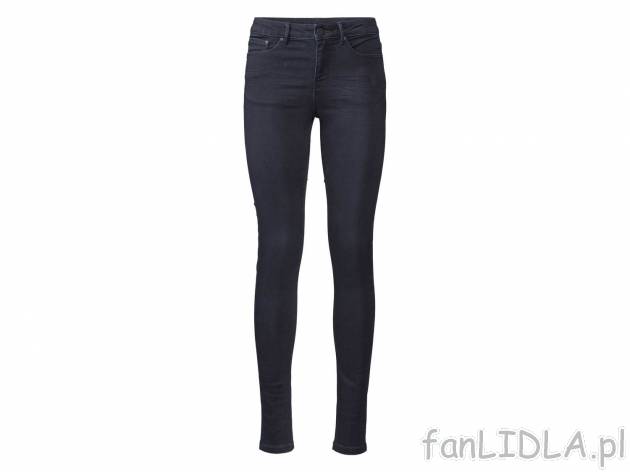 Jeansy damskie , cena 44,99 PLN. Spodnie jeansowe o prostym i dopasowanym do sylwetki ...