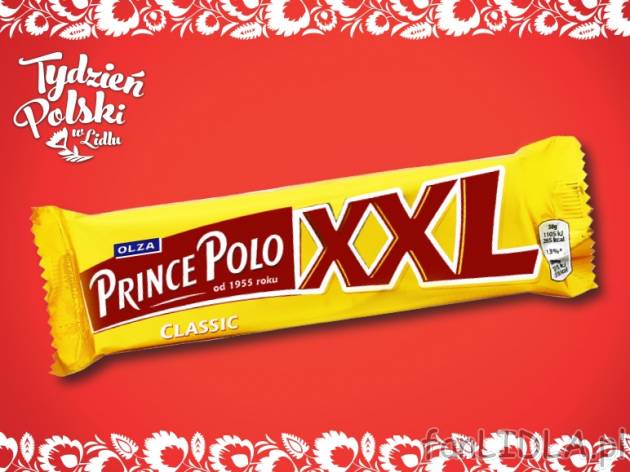 Prince Polo Classic XXL , cena 1,09 PLN za 50 g/1 szt., 100g=2,18 PLN.
