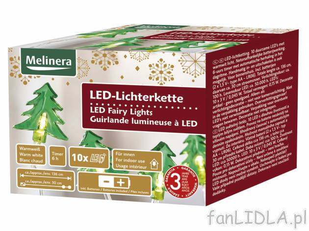 Łańcuch świetlny LED , cena 9,99 PLN. Stwórz niezwykły klimat w swoim domu ...