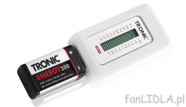 Cyfrowy tester baterii Tronic, cena 19,99 PLN za 1 szt. 
- łatwy i szybki pomiar ...