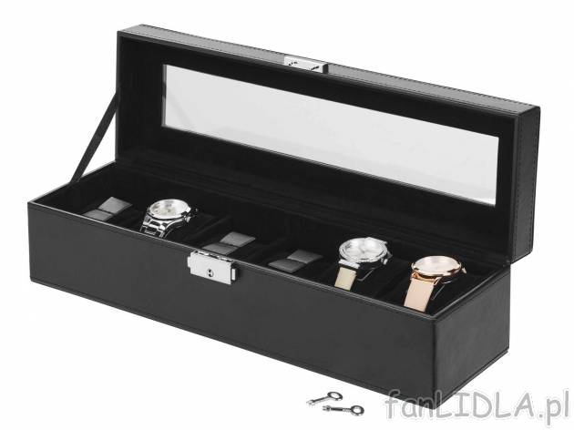 Pudełko na zegarki , cena 49,99 PLN. Eleganckie, proste pudełko na zegarki od ...