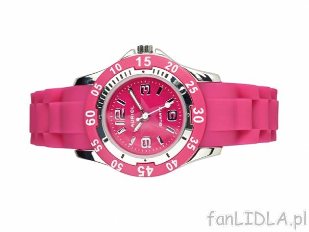 Zegarek dziecięcy Auriol, cena 19,99 PLN za 1 szt. 
- 10 wzorów do wyboru 
- gwarancja: ...