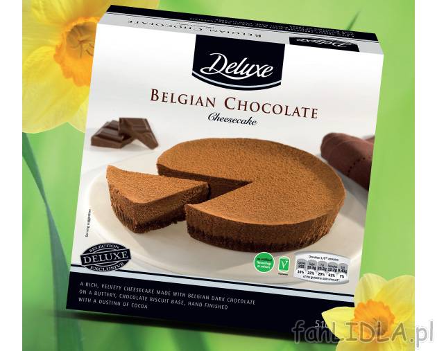 Belgijskie ciasto z czekoladą , cena 14,99 PLN za 510g/1 opak. 
- sernik czekoladowy ...