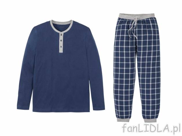 Piżama męska ze spodniami z flaneli , cena 34,99 PLN. Piżama na zimę w wersji ...