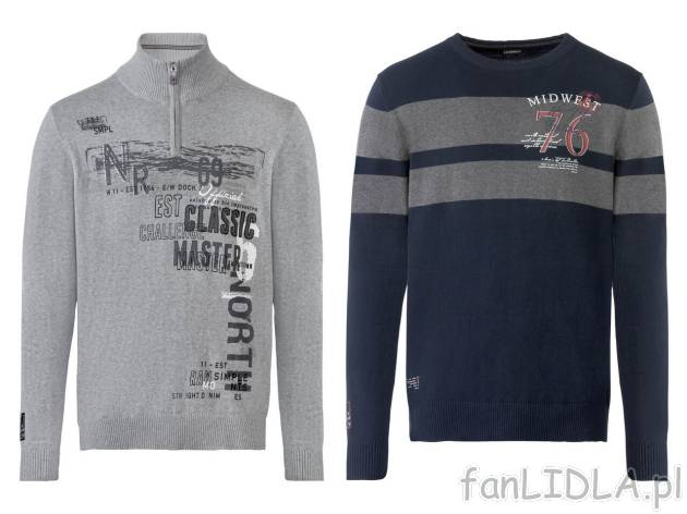 LIVERGY® Sweter męski , cena 49,99 PLN 
LIVERGY® Sweter męski 2 wzory 
- 100% ...