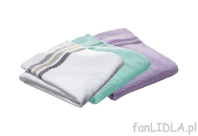 Ręcznik frotte 50x90 cm Miomare, cena 11,99 PLN za 1 szt. 
- z elegancką bordiurą ...