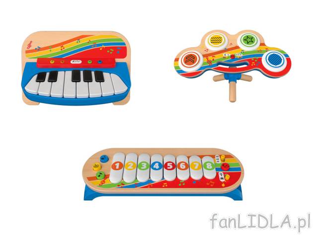 PLAYTIVE® Drewniane pianino, ksylofon lub perkusja , cena 69,9 PLN 

- z efektami ...