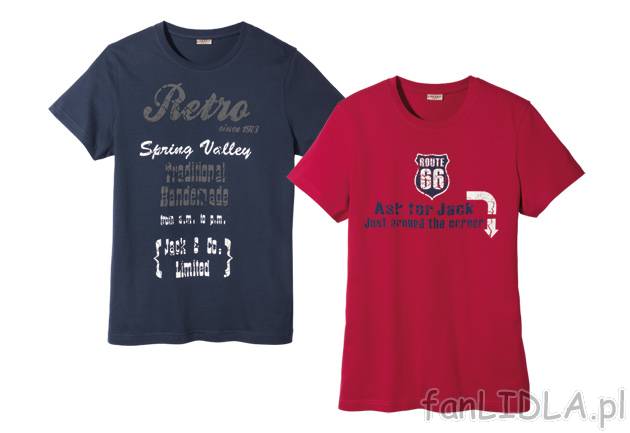 T-shirt Livergy, cena 19,99 PLN za 1 szt. 
- 3 wzory 
- rozmiary: M-XXL (nie wszystkie ...