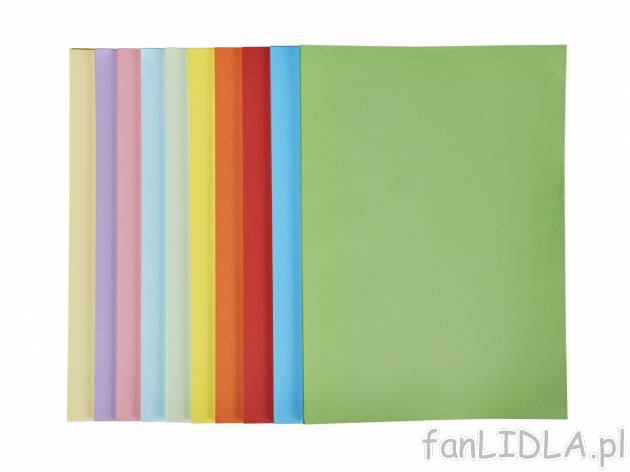 Papier kolorowy A4 , cena 14,99 PLN  
-   250 arkuszy w 10 różnych kolorach