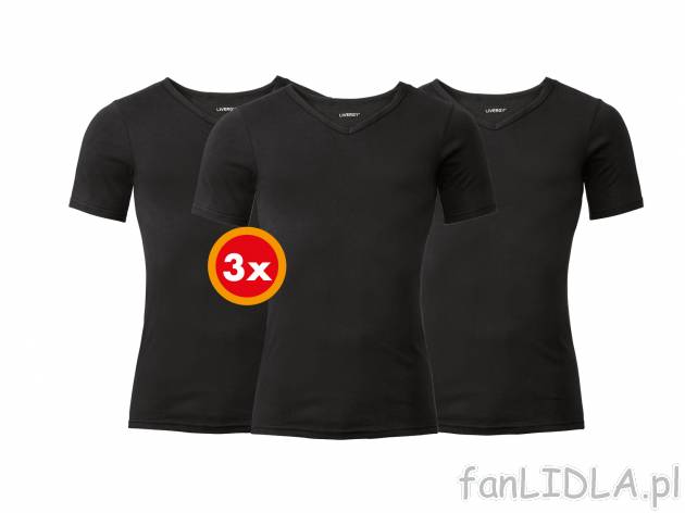 T-shirty męskie z wycięciem w serek, 3 szt.** , cena 11,67 PLN 
- rozmiary: M-XL
- ...