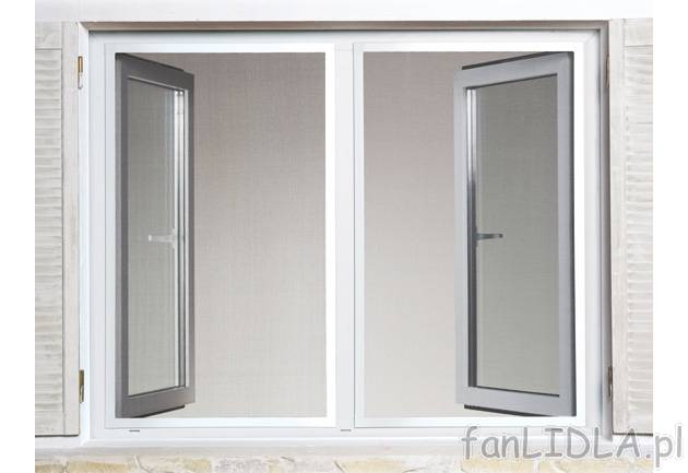 Moskitiera okienna z ramą aluminiową Powerfix, cena 59,00 PLN za 1 opak. 
- wymiary: ...