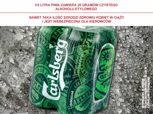 Carlsberg 4pak , cena 7,00 PLN za 4 x 500 ml/1 opak. 
Piwo należące do gatunku ...