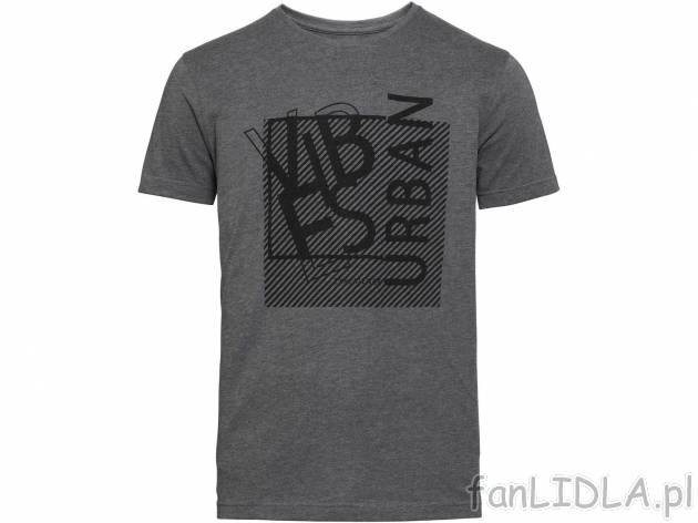 T-Shirt męski, cena 19,99 PLN  
-  wysoka zawartość bawełny
-  rozmiary: M-XL
