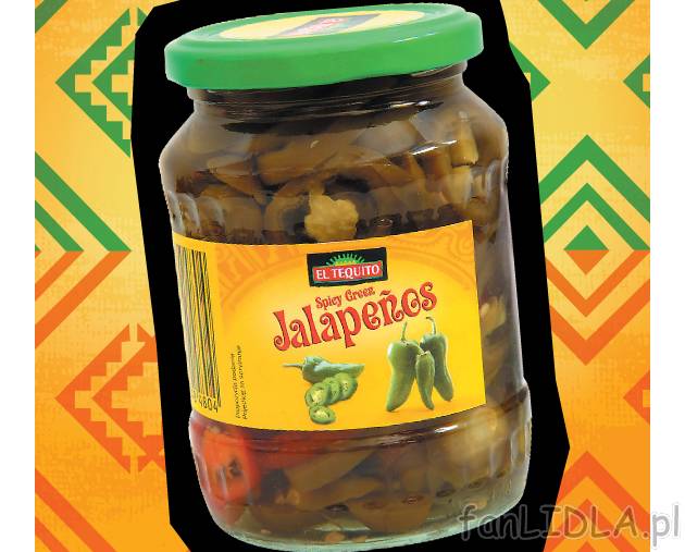 Papryka Jalapenos , cena 6,99 PLN za 310 g 
-  ostra papryka w plastrach