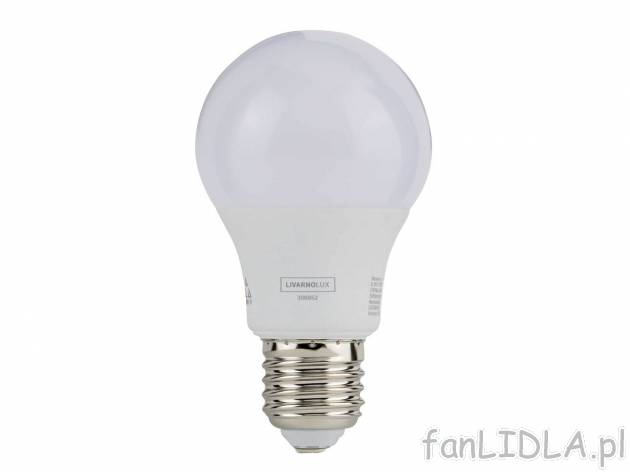 Żarówka LED , cena 5,99 PLN 
- E27
- 480 lm
- moc: 6,5 W co odpowiada żarówce ...