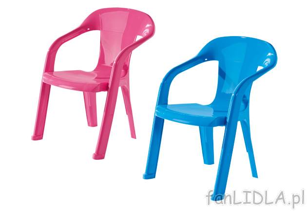 Krzesło dziecięce Florabest, cena 14,99 PLN za 1 szt. 
- z tworzywa 
- wysokość ...