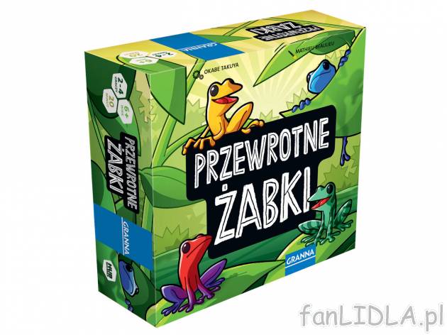 Gra Przewrotne żabki , cena 29,99 PLN 
Gra Przewrotne żabki 
- od 2 do 4 graczy
Gra ...