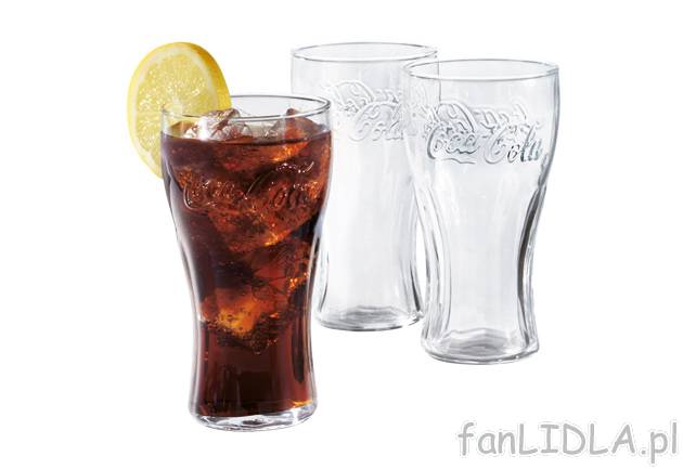 Szklanki Coca Cola, cena 12,99 PLN za 1 opak. 
- do wyboru: 2 szklanki o pojemności ...