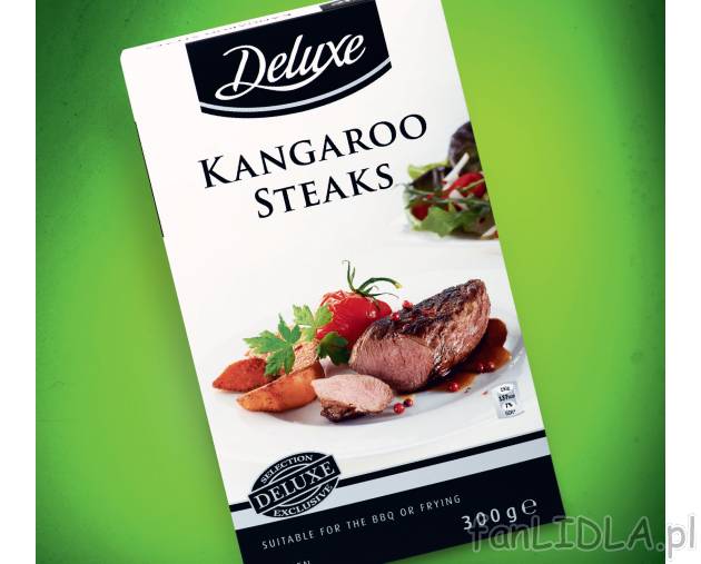 Naturalny stek z kangura , cena 19,99 PLN za 300 g 
- delikatne i kruche mięso ...