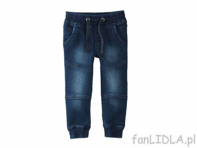 Jeansy lub spodnie ocieplane z wygodnymi ściągaczami w pasie i w nogawkach, cena ...