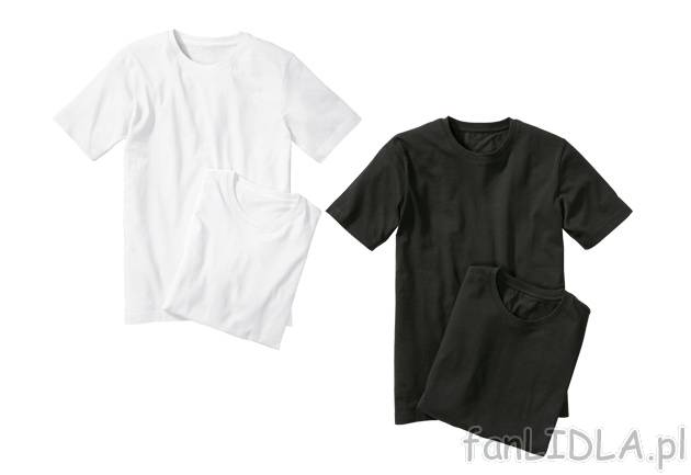 T-shirty 2 szt. Livergy, cena 24,99 PLN za 1 opak. 
- białe lub czarne 
- rozmiaryL ...