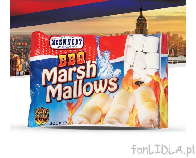 Pianki marshmallows , cena 3,99 PLN za 300g 
- Słodkie pianki cukrowe do przygotowania ...