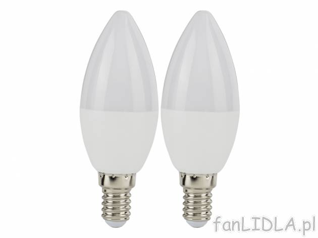 Żarówki LED, 2 szt. , cena 12,99 PLN 
- ciepłe światło
- E14
- 3,5 W
- ...