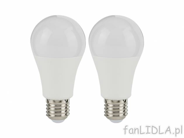 Żarówki LED, 2 szt. , cena 12,99 PLN  
-  ciepłe światło
-  E27
-  10 W
-  806 lm