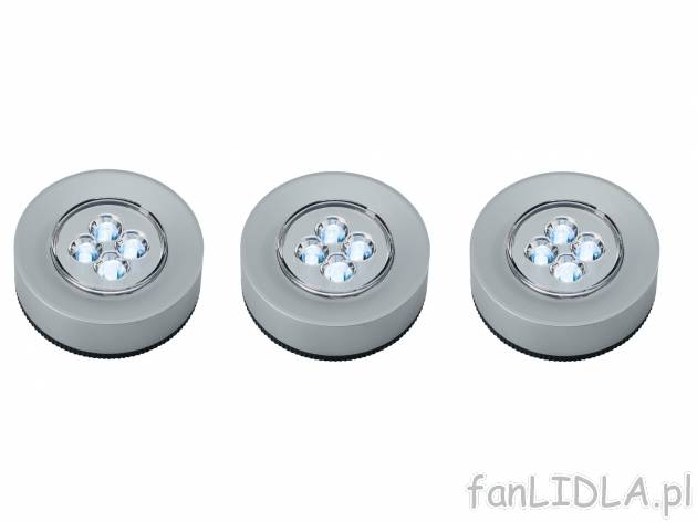 Lampki LED, 3 szt. , cena 17,99 PLN 
- baterie w zestawie
- zasilane na baterie
- ...