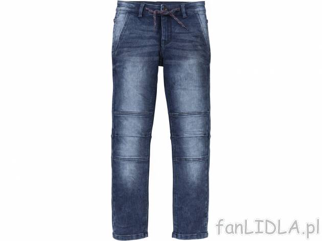 Jeansy , cena 29,99 PLN. Modne jeansy młodzieżowe z przetarciami. 
- rozmiary: ...