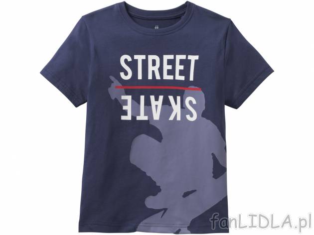 Koszulka , cena 14,99 PLN. T-shirt chłopięcy z modnym nadrukiem. 
-  rozmiary: 122-152