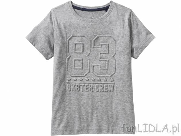 Koszulka typu T-shirt dla chłopców , cena 14,99 PLN  
-  rozmiary: 122-152