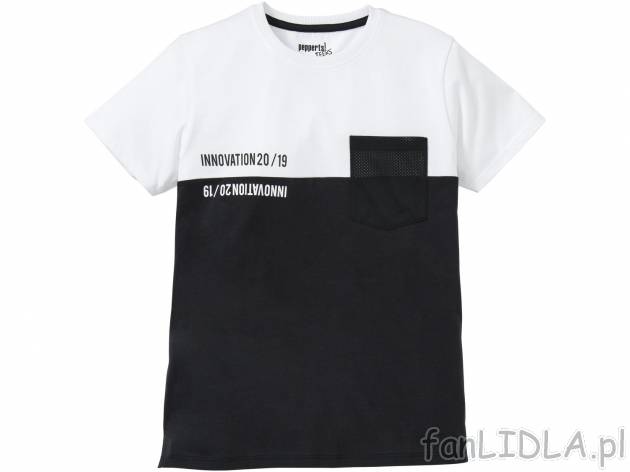 Koszulka T-shirt z modną kieszonką na piersi, cena 14,99 PLN 
- rozmiary: 146-176
- ...