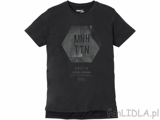 T-shirt chłopięcy z modnymi nadrukami, cena 14,99 PLN 
- rozmiary: 146-176
- ...