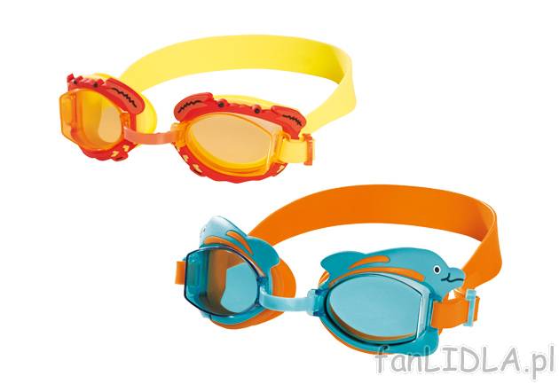 Dziecięce okulary do pływania , cena 14,99 PLN za 1 opak. 
- odpinane oprawki ...