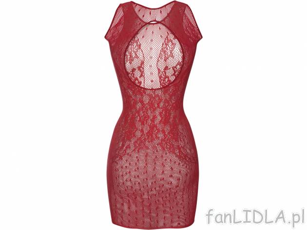 Sukienka , cena 29,99 PLN. Przezroczysta czerwona sukienka z koronki z zmysłowym ...