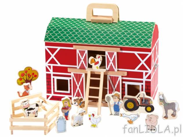 Drewniane gospodarstwo rolne lub domek dla lalek , cena 119,00 PLN za 1 opak. 
- ...