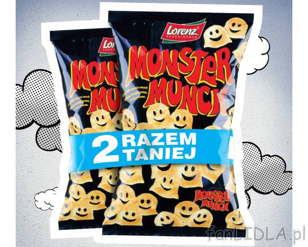 Lorenz Monster Munch+Monster Munch Cheese , cena 3,79 PLN za 110+75 g/1 opak. 
- ...